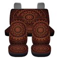 thumbnail image 1 of Qpednta Brown Mandala ar Seat Cover Auto Accessories Interior 4Pcs, Front Seat Protector Auto Seat Rear Split Bench Cover Universal Automotive Interior Protection Accessories, 1 of 7