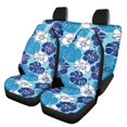 thumbnail image 1 of Qpednta Car Seat Cover Auto Accessories Interior 4Pcs, Anti Slip Hawaiian Flowers Blue Front Seat Protector Car Seat Rear Split Bench Cover Universal Fit Most Cars,SUV, Trucks, 1 of 7
