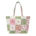 thumbnail image 1 of Qpednta Country Patchwork Quilted Tote Bag Fade Resistant Laptop Tote Bag with Zipper Soft Polyester Large Quilted Shoulder Tote Bag for Work Holiday Trips Daily Use, 1 of 7