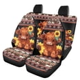 thumbnail image 1 of Qpednta Cute Highland Cow Car Seat Covers Sets 4Pcs Front Seat Protector Carseat Rear Split Bench Cover Universal Vehicle Seat Protector Fit Most Car Truck SUV, 1 of 7