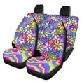 thumbnail image 1 of Qpednta Fashion Daisy Car Seat Covers Full Set for Women Automotive Accessories Universal Fit for Car,Truck,SUV,Vans Elastic Front & Rear Auto Seats Protector, 1 of 7