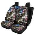 thumbnail image 1 of Qpednta Fish American Flag Car Seat Covers Full Set 4 Pack Easy to Install Front Seat Protector Auto Seat Rear Split Bench Cover Universal Automotive Seat Cover Accessories, 1 of 7