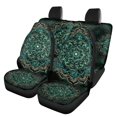 thumbnail image 1 of Qpednta Green Mandala Flower Automotive Seat Cover 4Pcs, Car with Front Drive Seat Cover and Rear Split Bench Cover, Auto Interior Decoration Fits most Cars, SUVs, and Trucks, 1 of 7
