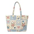 thumbnail image 1 of Qpednta Heart Patchwork Quilted Tote Bag, Fits 14" Laptop Quilted Work Tote Bag, with Zipper Nursing School Travel Tote Bags for Office Daily Use, 1 of 6