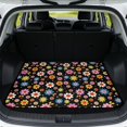 thumbnail image 1 of Qpednta Heavy Duty Trunk Mat 29"x39" Non-Slip Cute Flowers Cargo Liner, All-Weather Resistant Polyester Mat Keeps Trunk Clean from Mud Snow Rain for Outdoor Sports Gear & Pet Travel, 1 of 7