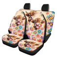 thumbnail image 1 of Qpednta Highland Cow Flower Car Seat Covers 4 Pcs, Front Seat Protector Carseat Rear Split Bench Cover Universal , Automobile Interior Decorate Accessories Fit for Car SUV Trucks, 1 of 7
