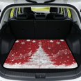 thumbnail image 1 of Qpednta Machine Washable Trunk Mat 29"x39" Red Snowman Cargo Liner, Non-Slip Polyester Carpet Stain Resistant Dustproof Vehicle Interior Accessories Rear Cargo Protector Fits SUV Sedan Truck, 1 of 7