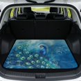 thumbnail image 1 of Qpednta Non-Slip Paisley Peacock Cargo Mat 29"x39" Trunk Liner All Weather, Polyester Material Water Resistant Dustproof Trunk Floor Mat Rear Trunk Mat Fits Car Truck SUV for Daily & Outdoor Use, 1 of 7