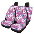 thumbnail image 1 of Qpednta Pink Hibiscus Car Seat Covers Sets 4Pcs Front Seat Protector Carseat Rear Split Bench Cover Universal Car Seat Protector Cushion Pad Mat Fit Most Car, Truck, Suv, or Van, 1 of 6