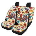 thumbnail image 1 of Qpednta Rooster Floral Seat Covers Full Set Breathable Front and Rear Split Bench for Cars Anti-Slip Back Fabric All-Season Protection Automotive Seat Covers Fit for Most Cars, 1 of 7