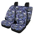 thumbnail image 1 of Qpednta Skull Flower Car Seat Covers Sets 4 Pack Vehicle Seat Protector Front and Rear Split Bench for Cars Easy to Install Accessories Auto Trucks Van SUV, 1 of 7