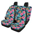 thumbnail image 1 of Qpednta Tropical Hibiscus Auto Seat Covers Full Set 4 Pack Vehicle Seat Protector Front and Rear Split Bench for Cars Easy to Install Cover Set Universal for Cars Truck SUV Van, 1 of 7