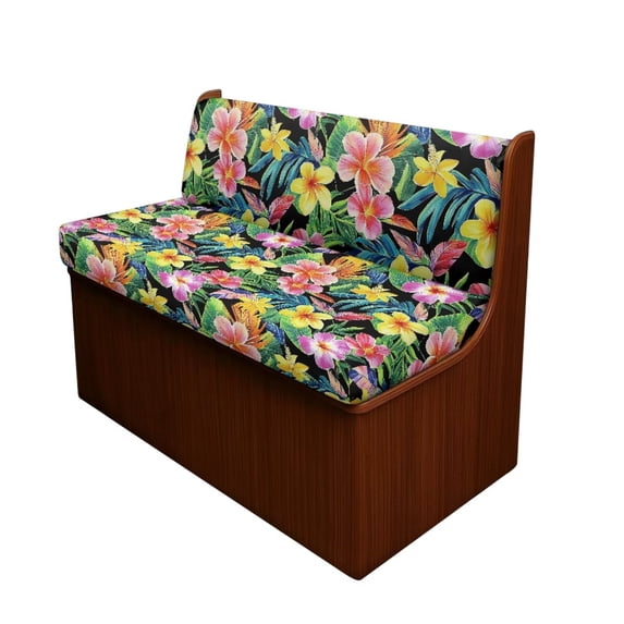 Qpednta Tropical Hibiscus Flower RV Dinette Cushion Covers Washable Replacement Camper Cushion Covers Universal Interior Camper Decor & RV Camper Gifts