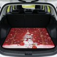 thumbnail image 1 of Qpednta All Weather Cargo Liner 29"x39" Non-Slip Gift Snowman Trunk Mat, Polyester Material Machine Washable Easy to Clean Water Resistant Stain Proof Rear Trunk Protector Fits Car SUV Truck, 1 of 6