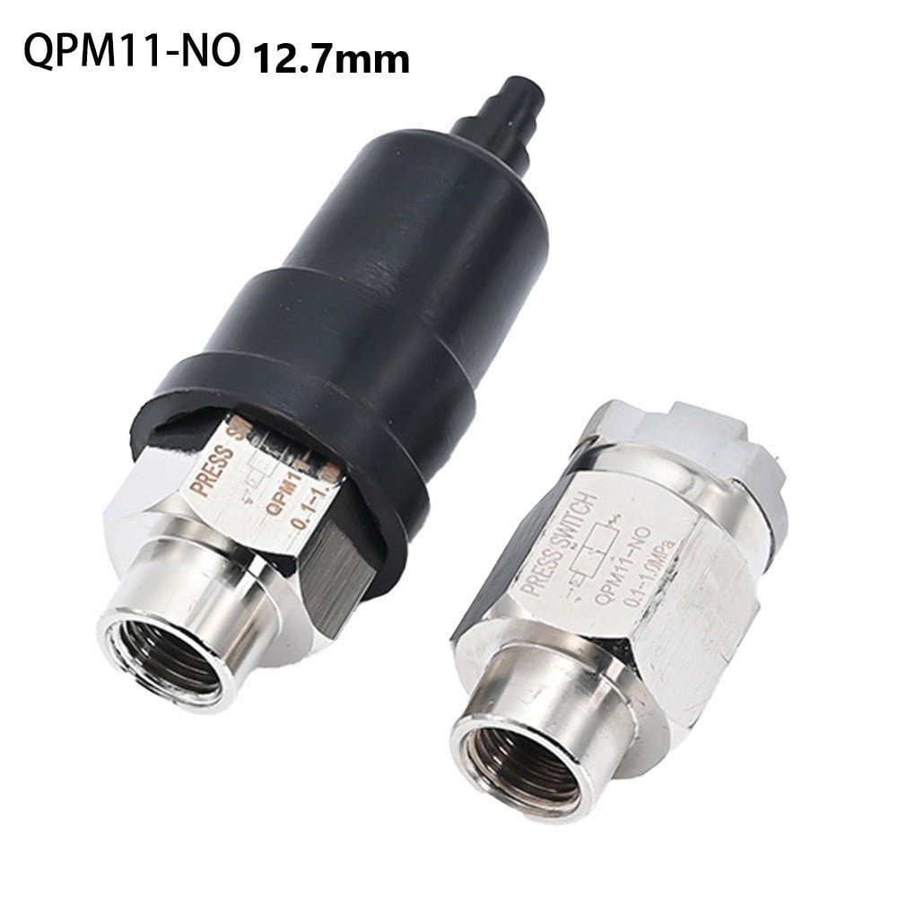 Pressostat NC (Normalement Fermé) QPM11-NC G1/8 - Plage 0.02~0.1MPa, Réglable, IP54, Pour Air, AC220V/48V