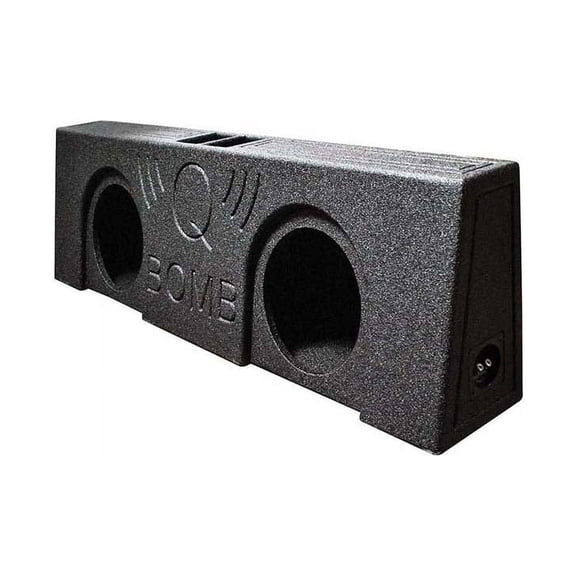 QPower Dual 10" Behind Rear Seat Sub Enclosure Box for Jeep CJ5 and CJ7, All Years