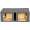 thumbnail image 1 of Q Power 10-Inch Vented Heavy Duty Subwoofer Enclosure with 2 Square Holes, Grey, 1 of 2