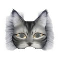 thumbnail image 1 of Qqyida DIY Cat Face Mask Craft Kit, Blank Faux Fabric Mask Set, Plastic Mesh Included, for Holiday Costume Party Decoration, Customizable Feline Project, F, 1 of 6