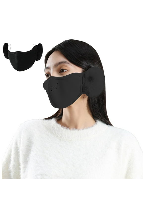 Face Mask, Balaclava, Winter Windproof Fleece Face Mask with Ear Protection, One-Size Adjustable for Skiing Cycling Snowboarding Hiking, for Men Women in Freezing Temperatures