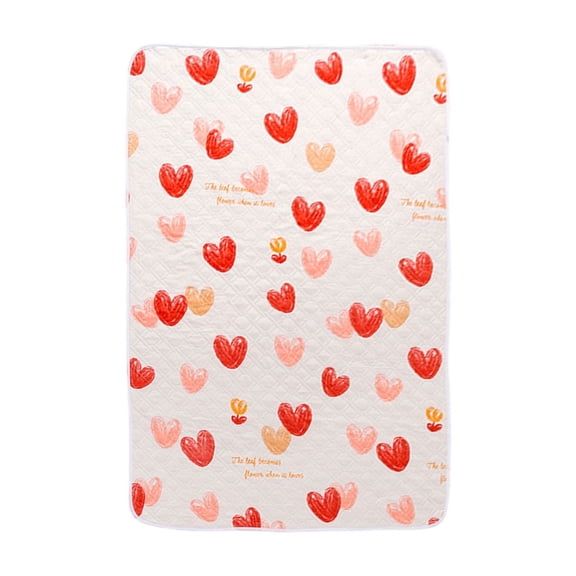 Qqyida Washable Adult Diaper Pad, Waterproof Care Mat, Senior Protection Sheet, 150x100cm Cotton Fabric, for Bed Wheelchair Use, Reusable Nursing Underpad, E