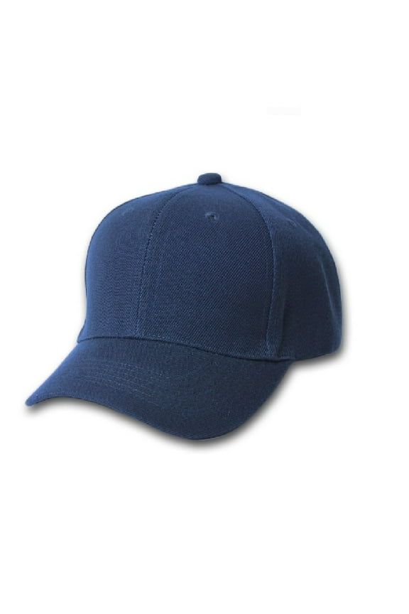 Plain Polyester Unisex Baseball Cap - Blank Hat with Solid Color (Navy)