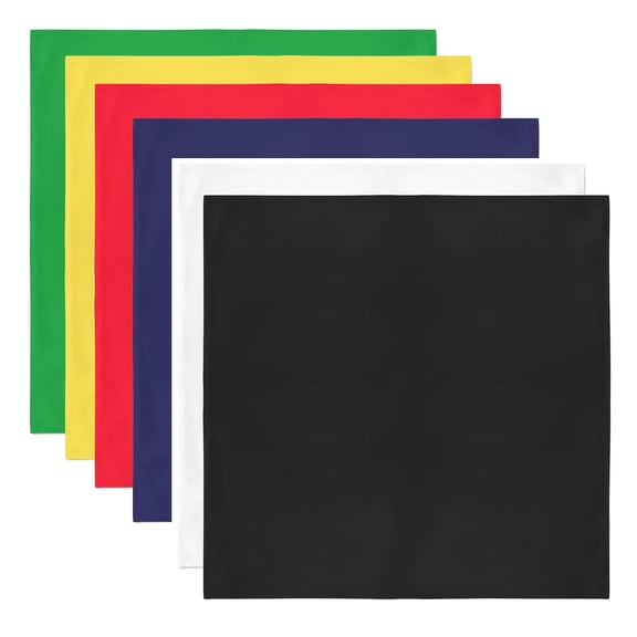 Qraftsy Solid Cotton Anti-Shredding Bandanas - Bulk Wholesale - 45 Pack (Mix)