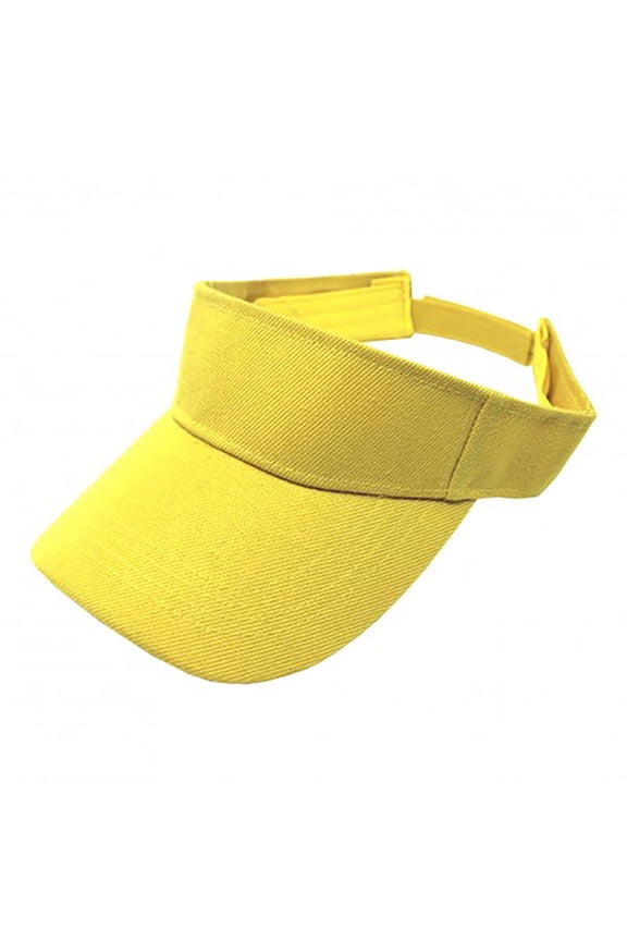 Sun Visor Adjustable Cap Hat Athletic Wear (Yellow)