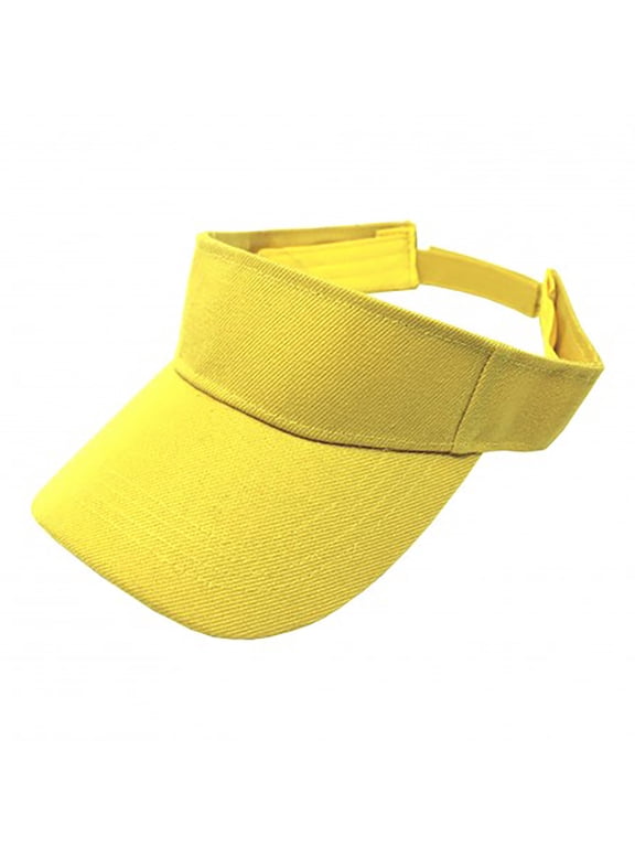 Sun Visor Adjustable Cap Hat Athletic Wear (Yellow)