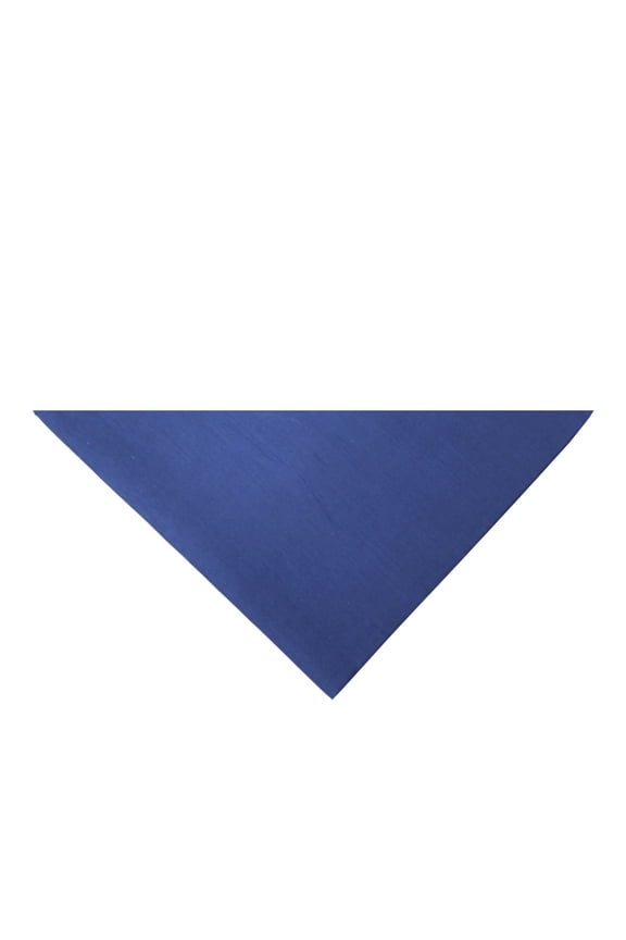 Triangle Solid Cotton Bandanas - 10 Pack - Kerchiefs and Head Scarf (Blue)