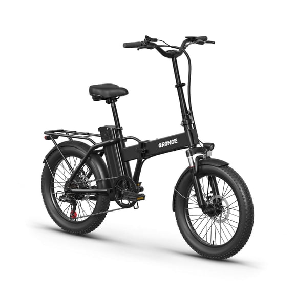 Qronge 1000W Folding Electric Bike for Adults 28mph 70Miles Range 20" Fat Tire Foldable Ebikes 48V 13.5AH Battery E-Mountain Bikes, UL2849 Compliant