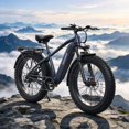 thumbnail image 1 of Qronge Electric Bike for Adults 750W Peak 20 MPH Thunder Ebike 26" Fat Tire E-Bike with 48V 15AH Battery up to 70Miles Range, Front Fork Suspension off Road E-Mountain Bike 7-Speed, UL2849 by SGS, 1 of 8