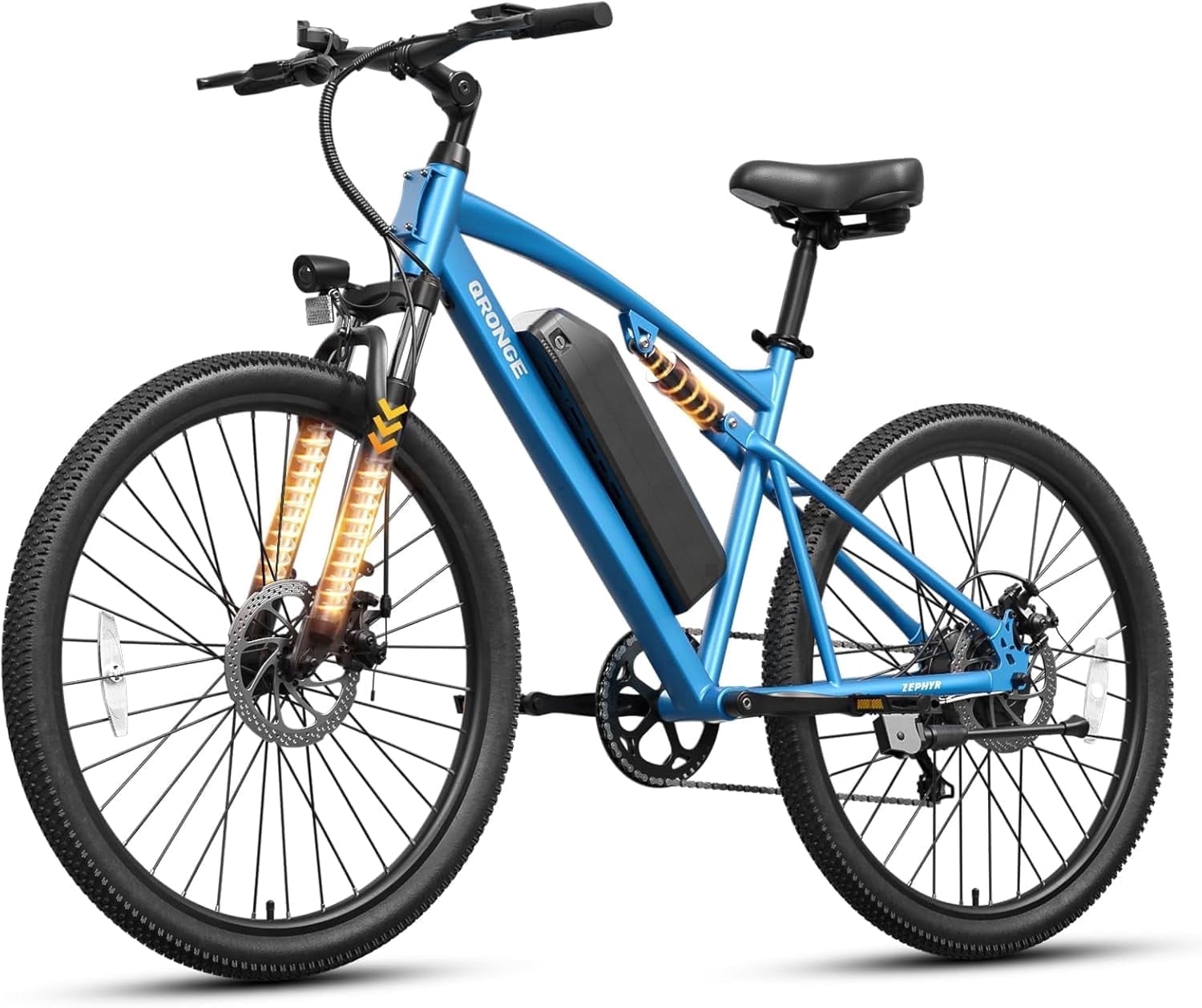 26" Electric Bikes for Adults 1000W Peak Motor up to 70 Miles Range 28 mph Max Speed Full Suspension Ebike 36V 13.5AH Removable Battery E-Mountain Bikes 7 Speed, Adjustable Handlebar, UL2849 by SGS