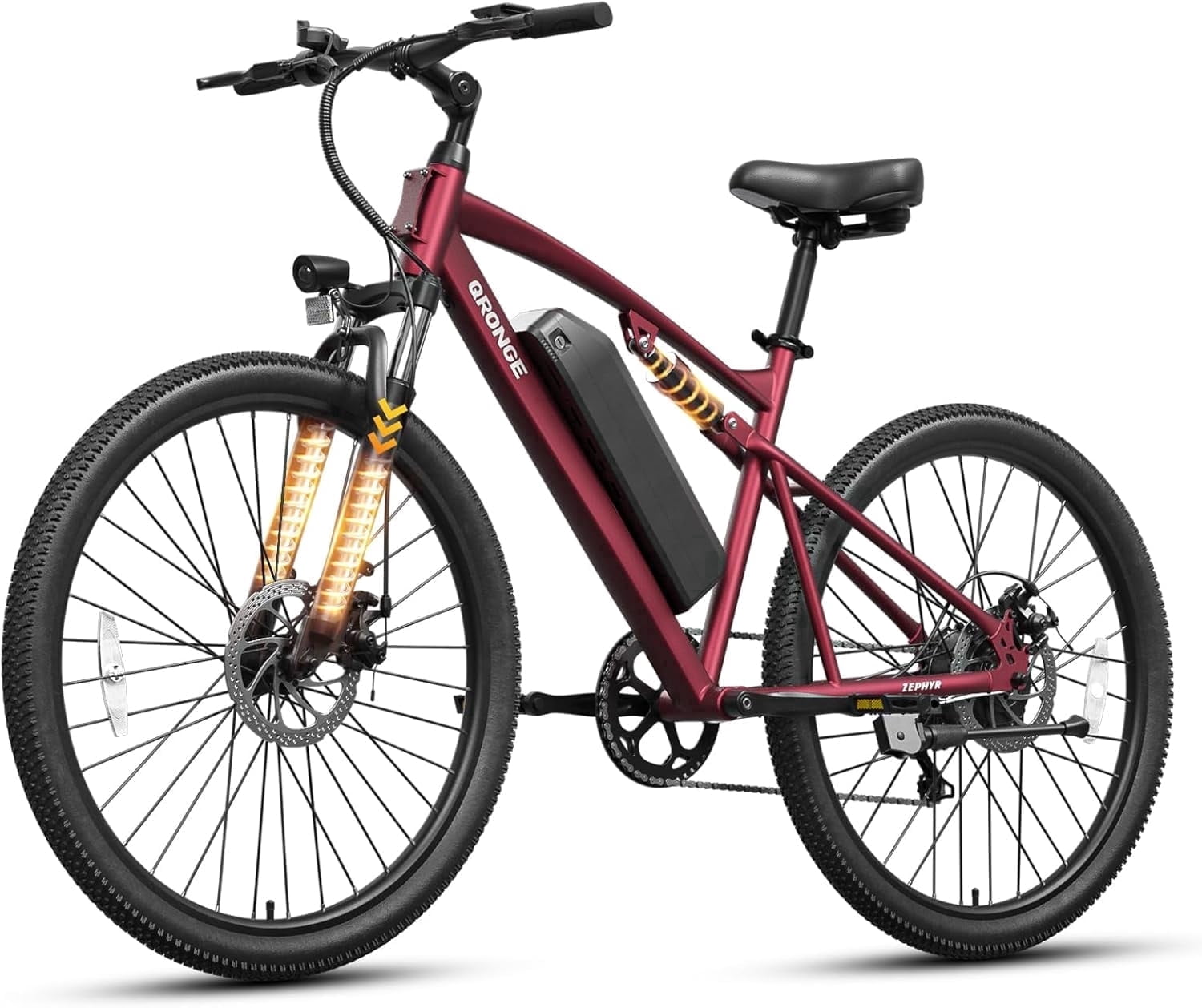 26" Electric Bikes for Adults 1000W Peak Motor up to 70 Miles Range 28 mph Max Speed Full Suspension Ebike 36V 13.5AH Removable Battery E-Mountain Bikes 7 Speed, Adjustable Handlebar, UL2849 by SGS