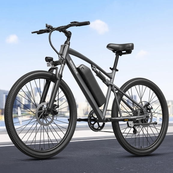 Electric Mountain Bike Full Suspension Ebike 1000W Peak 70Miles Range 28mph Max Speed Mountain E Bike 26" Thin Tire off Road Electric Bikes for Adults, 7 Speed, 36V 13.5AH Battery, UL2849 Compliant
