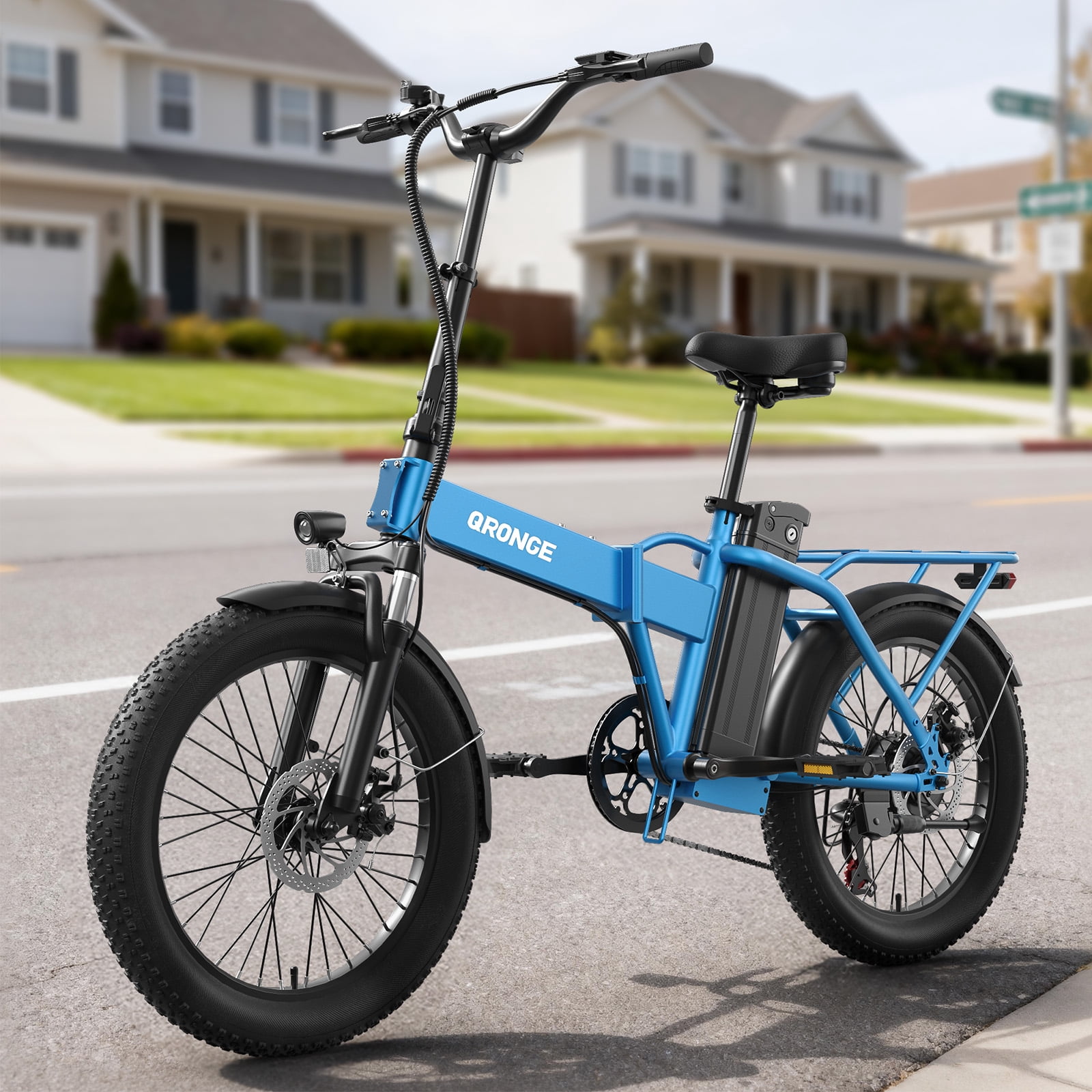 Folding Electric Bikes for Adults 1000W Peak Motor up to 70 Miles Range 28 mph Max Speed 20" x 3.0" Fat Tire Foldable Ebikes 48V 13.5AH Removable Battery 7-Speed E-Mountain Bikes, UL2849 by SGS