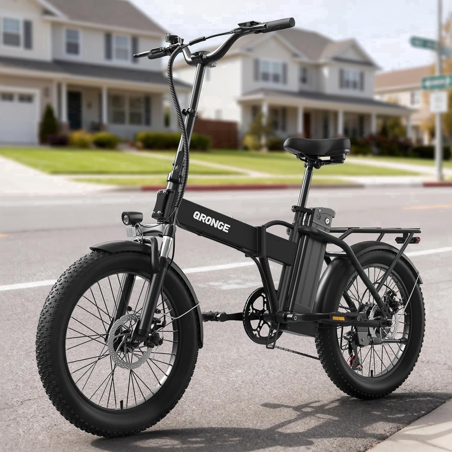 Folding Electric Bikes for Adults 1000W Peak Motor up to 70 Miles Range 28 mph Max Speed 20" x 3.0" Fat Tire Foldable Ebikes 48V 13.5AH Removable Battery 7-Speed E-Mountain Bikes, UL2849 by SGS