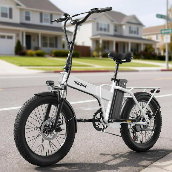Folding Electric Bikes for Adults 1000W Peak 20" Fat Tires Foldable Electric Bicycles 28mph Max Speed E-Mountain Bike 48V 13.5AH Removable Battery Ebike, 70Miles Max Range, 7-Speed, UL2849 Compliant