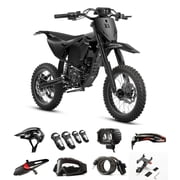 Qronge X1 Spark Electric Dirt Bike for Adults 4500W Peak, 60Miles Range & 50 mph, 60V 28.8AH Battery, Dual Hydraulic Brakes, Full Suspension, 14"/12" E-Dirt Bike with Accessory Pack, UL2849 by SGS
