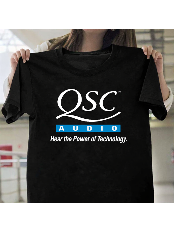 Qsc Audio Hear The Power Music Equipment Unisex T-Shirt, up to size 3XL.