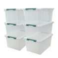 thumbnail image 1 of Qskely 6-Pack Plastic Storage Box, Latch Storage Box with Lids, 35 Liter, 1 of 8