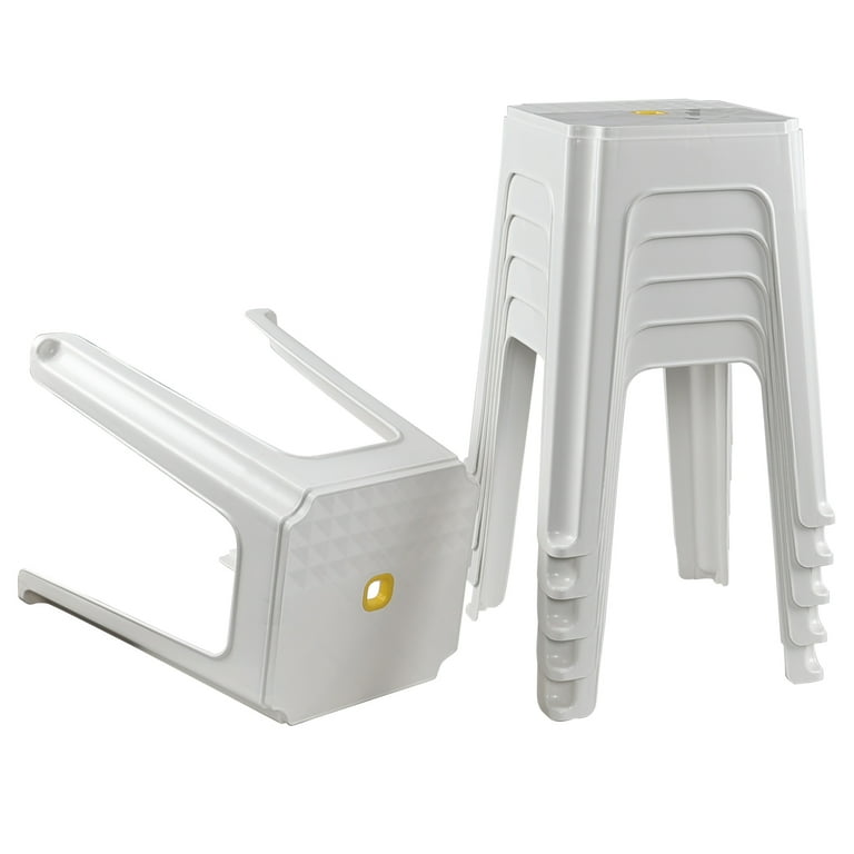 White plastic stools discount