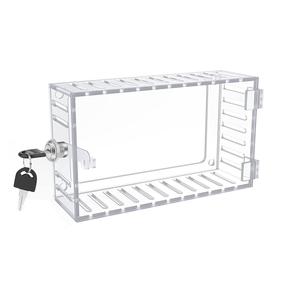 Qsnailfrr Large Thermostat Lo Box Cover with Key,iversal Thermostat Lo Box with Key,Clear Large Thermostat Guard for Thermostat on Wall,AC Lo Box Cover with Key Fits Thermostats O2Y2