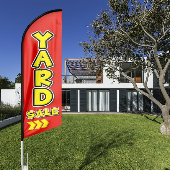 Qsum 8 ft Polyester Yard Sale Outdoor Flag and Banner, Weatherproof