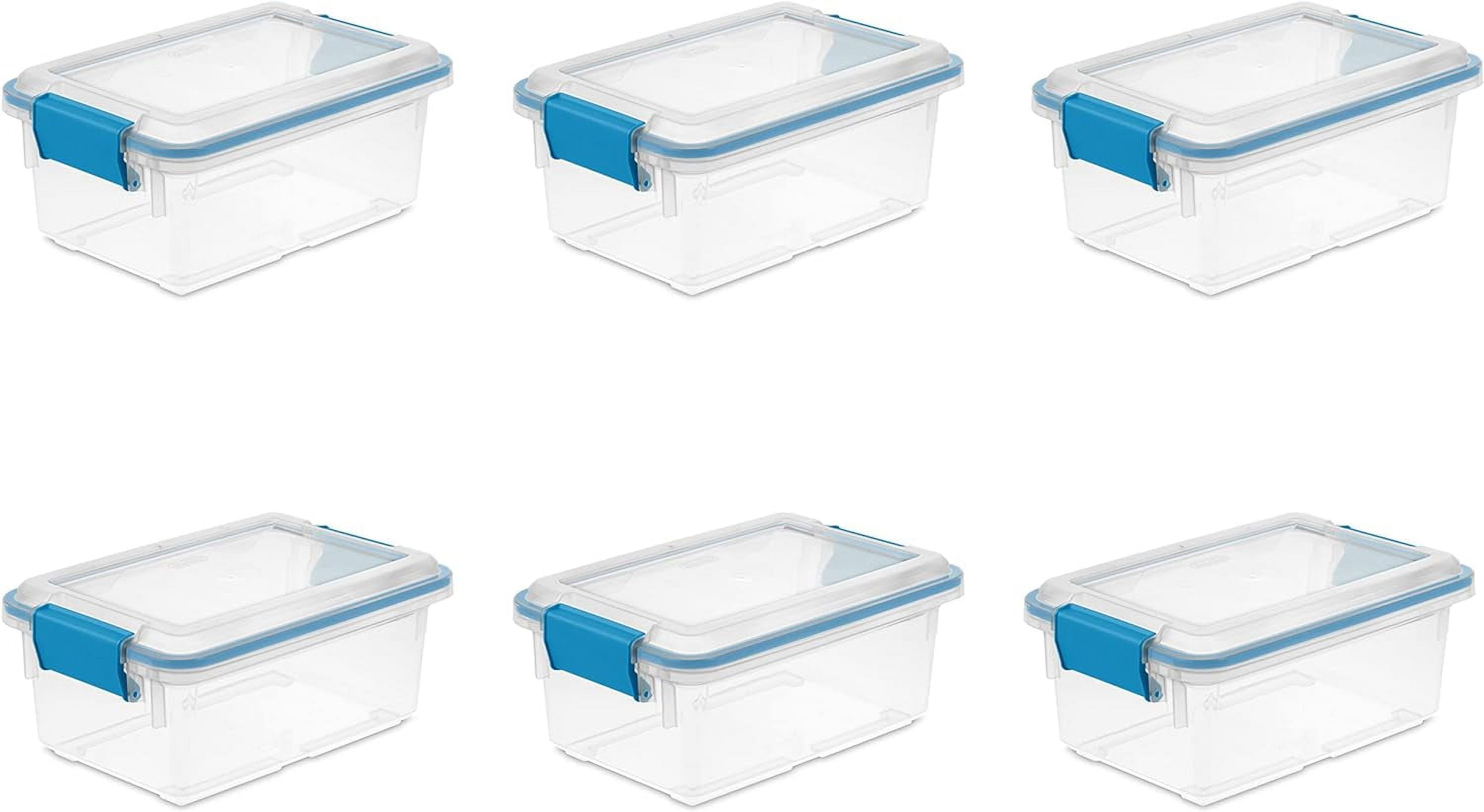 Qt Gasket Box, Stackable Storage Bin With Latching Lid And Tight Seal