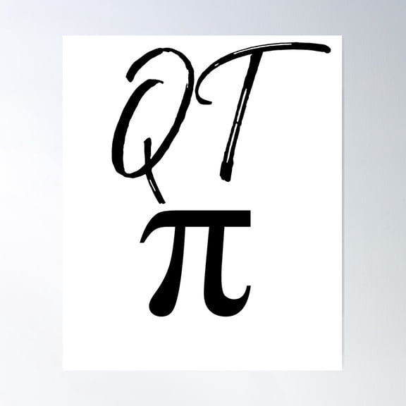 Qt Pi Math Joke Poster Wall Art, Modern Wall Decor For Living Room Bedroom, 12x18 UNFRAMED