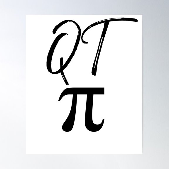 Qt Pi Math Joke Poster Wall Art, Modern Wall Decor For Living Room Bedroom, 8x12 UNFRAMED