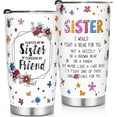 thumbnail image 1 of Qtencas Sister Gifts from Sister, Always My Sister Forever My Friend Tumbler, Birthday Gifts for Sister BFF,Sister Xmas Gift, Valentines Day Gift for Sister,20oz Stainless Steel Insulated Tumbler, 1 of 6