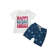 Baby Boy Red White Blue Outfit