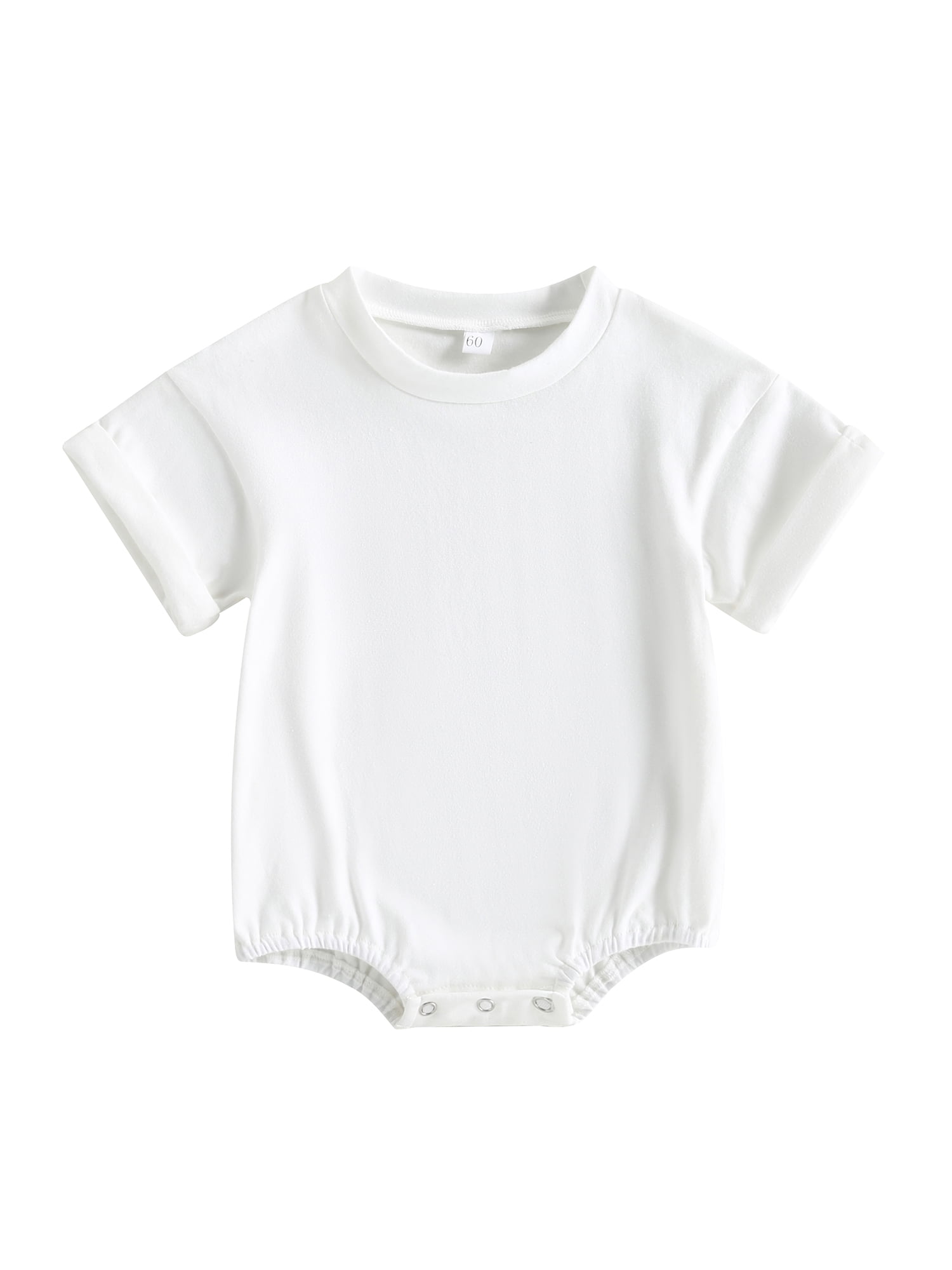 Qtinghua Infant Baby Boy Girl Short Sleeve Bubble Romper
