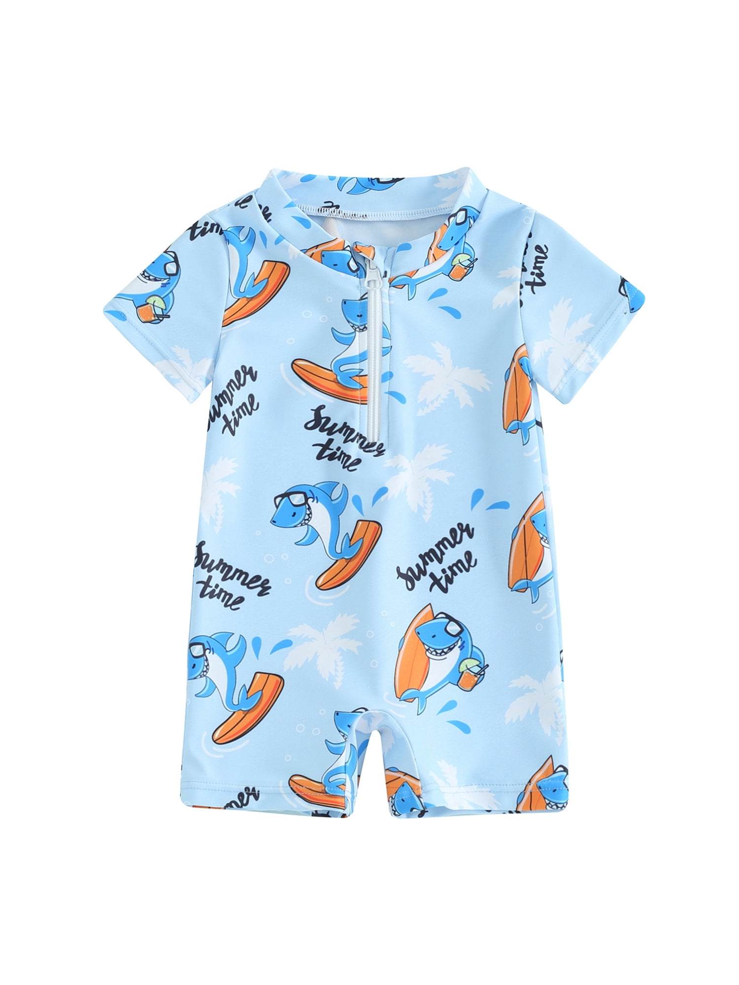 Qtinghua Infant Toddler Baby Boy Rash Guard Swimwear Marine Life Print ...